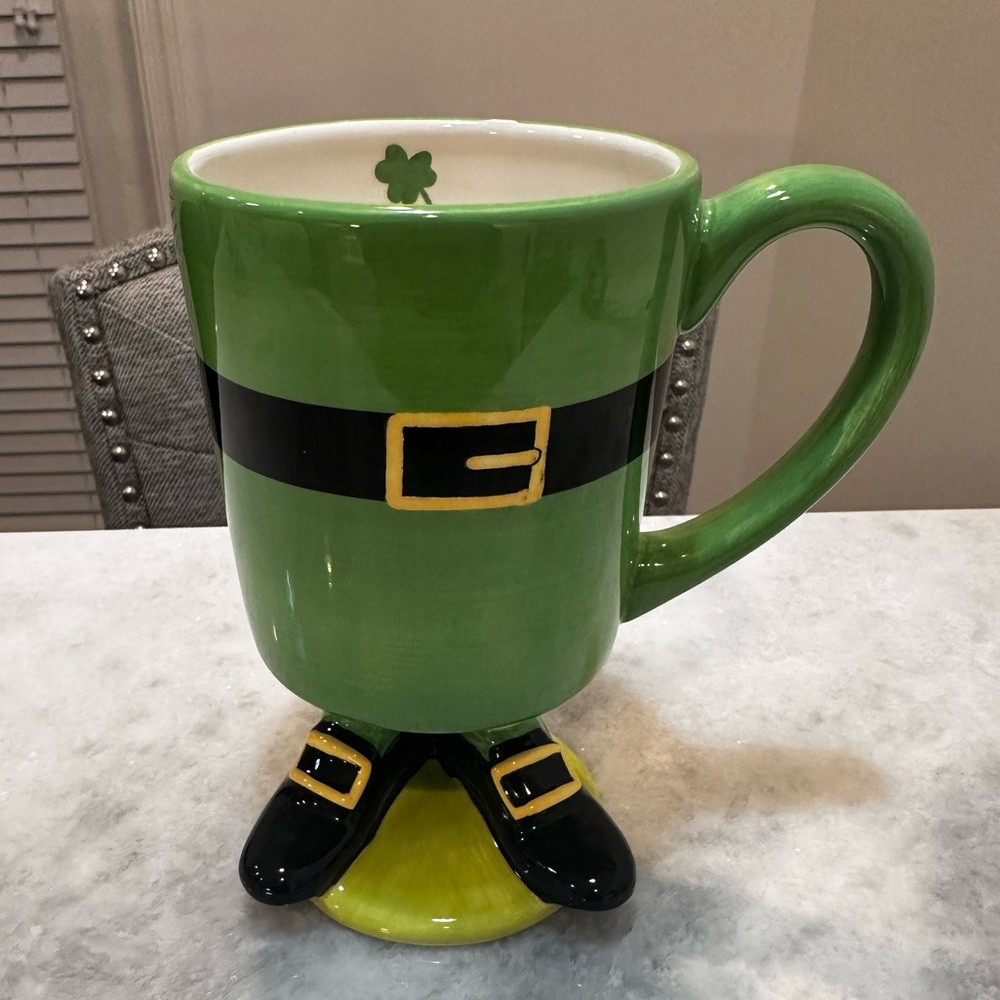 Irish Coffee Mug With Socks & Shoe Design